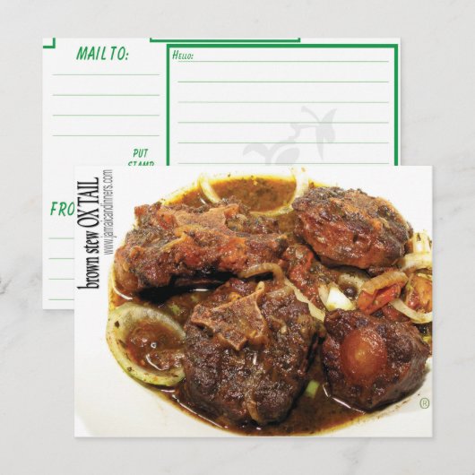 Ox tail Brown Stew Briefkaart (Voorkant / Achterkant)