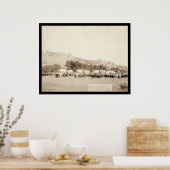 Ox Teams Freighting in Valley Black Hills SD 1887 Poster (Keuken)