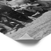 Ox Teams langs de hoofdstraat van de Sturgis-foto Poster (Hoek)