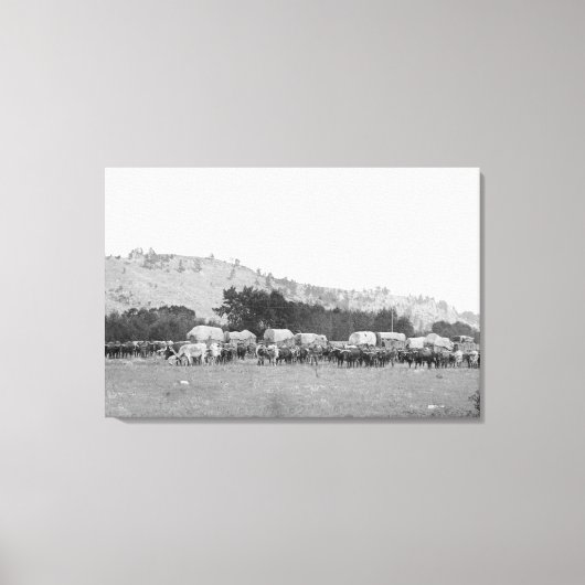 Ox-treinen tussen Sturgis en Deadwood Photograp Canvas Afdruk (Voorkant)