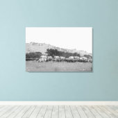 Ox-treinen tussen Sturgis en Deadwood Photograp Canvas Afdruk (Insitu (Houten vloer))