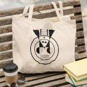 Ox Zodiac Canvas - Ushi Animal Geometry Design Grote Tote Bag