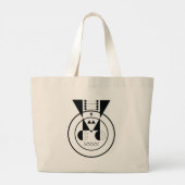 Ox Zodiac Canvas - Ushi Animal Geometry Design Grote Tote Bag (Achterkant)
