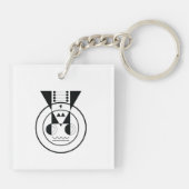 Ox Zodiac - Ushi geometrisch symbool Sleutelhanger (Achterkant)