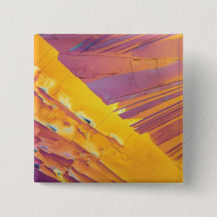 Oxaalzuurkristallen Vierkante Button 5,1 Cm