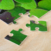 Oxalis-bladeren - rood en groen legpuzzel (Zijkant)