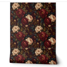 Oxblood Rose Garden Moody Florals 