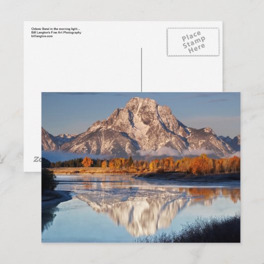 Oxbow Bend, Grand Tetons, in het ochtendlicht... Briefkaart (Voorkant / Achterkant)