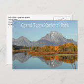 Oxbow Bend, Mount Moran Reflection Grand Teton NP Briefkaart (Voorkant / Achterkant)