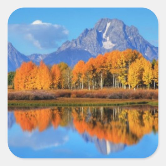 Oxbow Bend Sunrise Vierkante Sticker (Voorkant)