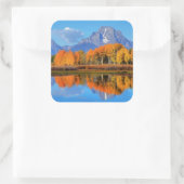 Oxbow Bend Sunrise Vierkante Sticker (Tas)