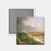 Oxbow rivier gezien vanuit Mount Holyoke, Massachu Magneet (Voorkant / Achterkant)