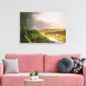 Oxbow Seen van Mount Holyoke, Massachusetts Canvas Afdruk (Insitu (Woonkamer))