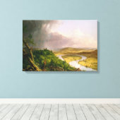 Oxbow Seen van Mount Holyoke, Massachusetts Canvas Afdruk (Insitu (Houten vloer))