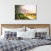 Oxbow Seen van Mount Holyoke, Massachusetts Canvas Afdruk (Insitu (Slaapkamer))