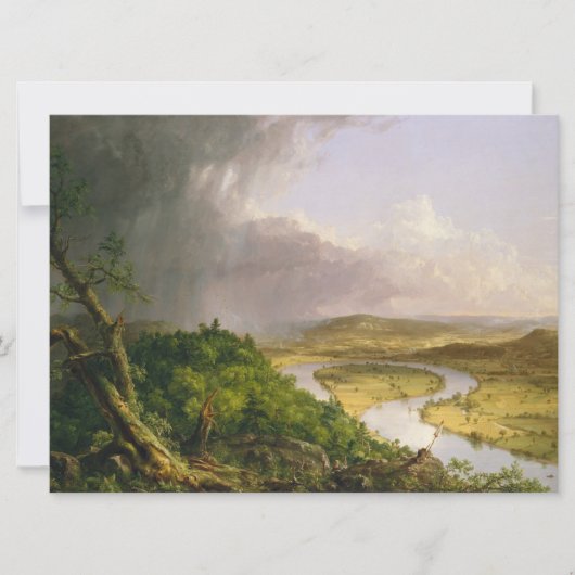 Oxbow Seen van Mount Holyoke, Massachusetts Kaart (Voorkant)