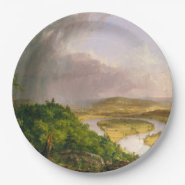 Oxbow Seen van Mount Holyoke, Massachusetts Papieren Bordje