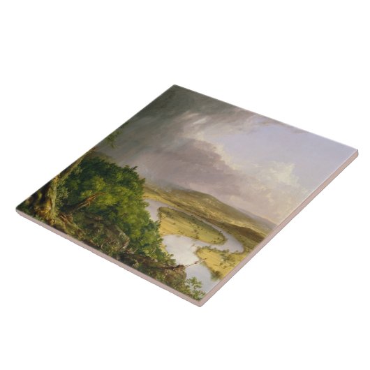 Oxbow Seen van Mount Holyoke, Massachusetts Tegeltje (Zijkant)