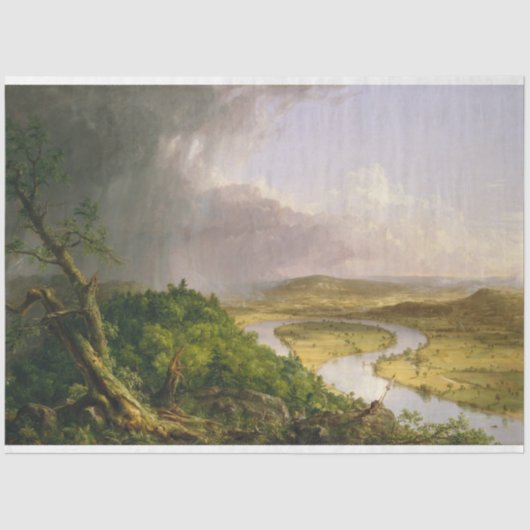 Oxbow Seen van Mount Holyoke, Massachusetts Tissuepapier (Voorkant)