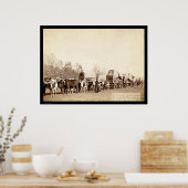 Oxen Freighting in the Black Hills SD 1887 Poster (Keuken)