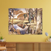 Oxenbridge Pond (1927-28) Canvas Afdruk (Insitu (Woonkamer))