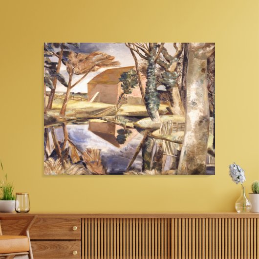Oxenbridge Pond (1927-28) Canvas Afdruk (Insitu (Woonkamer))