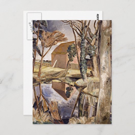 Oxenbridge Pond, beroemd kunstwerk van Paul Nash Briefkaart (Voorkant / Achterkant)