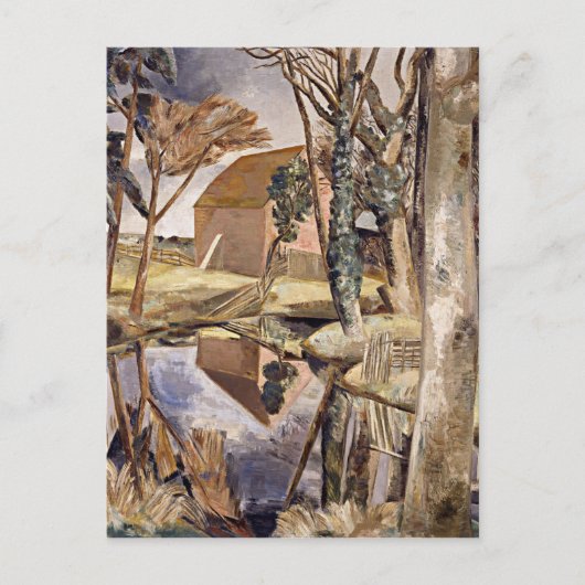 Oxenbridge Pond, beroemd kunstwerk van Paul Nash Briefkaart (Voorkant)