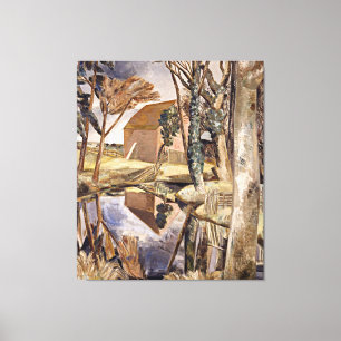 Oxenbridge Pond, kunstschilderij door Paul Nash Canvas Afdruk