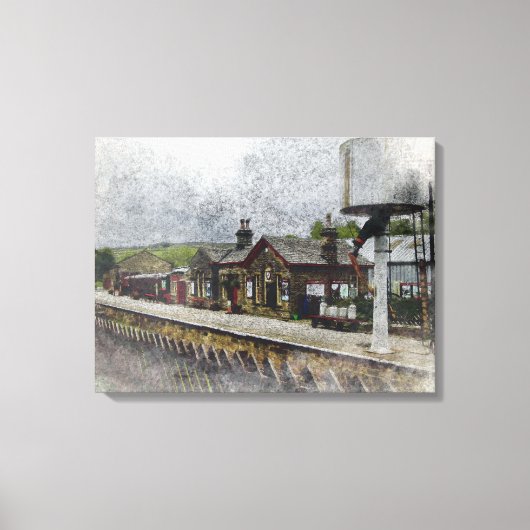 Oxenhope Railway Station Canvas Afdruk (Voorkant)