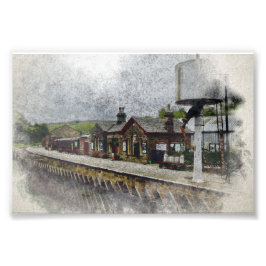 Oxenhope Railway Station Foto Afdruk