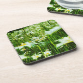 Oxeye Daisy Abstract Impressionisme Bier Onderzetter (Linkerzijde)