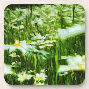 Oxeye Daisy Abstract Impressionisme Bier Onderzetter