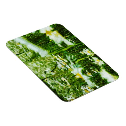 Oxeye Daisy Abstract Impressionisme Magneet (Rechterzijde)