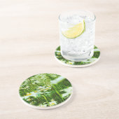 Oxeye Daisy Abstract Impressionisme Zandsteen Onderzetter (Zijkant)