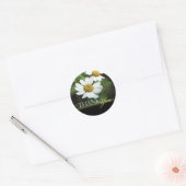 Oxeye Daisy Floral Bedankt Envelope Seals Ronde Sticker (Envelop)