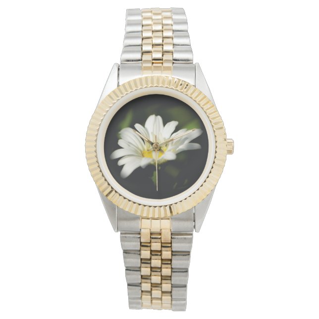 Oxeye Daisy Rond horloge (Voorkant)