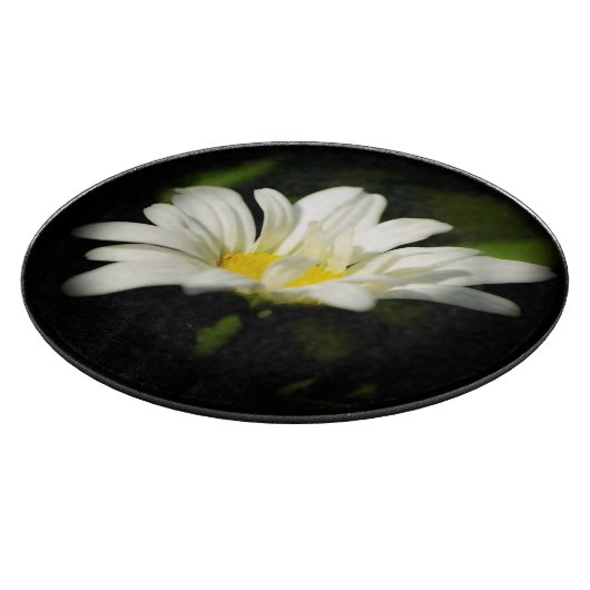 Oxeye Daisy ronde glazen snijplank (Hoek)