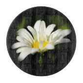 Oxeye Daisy ronde glazen snijplank (Voorkant)