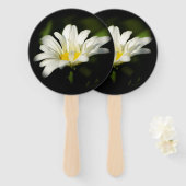 Oxeye Daisy Ronde Hand Event Fan Handwaaier (Voorkant en achterkant)