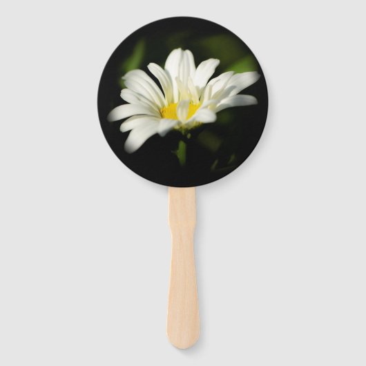 Oxeye Daisy Ronde Hand Event Fan Handwaaier (Voorkant)