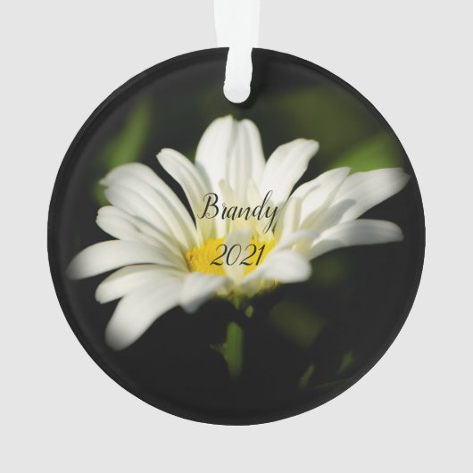 Oxeye Daisy Round AcrylOrnament Ornament (achterkant)