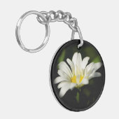 Oxeye Daisy Round AcrylSleutelhanger Sleutelhanger (Voorkant Links)