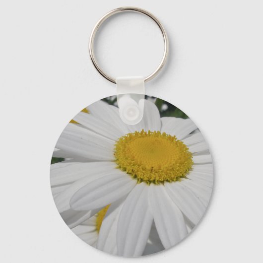 Oxeye Daisy Wildflower Florence Sleutelhanger (Voorkant)