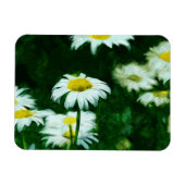 Oxeye White Daisies Abstract Impressionisme Magneet (Horizontaal)