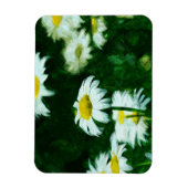 Oxeye White Daisies Abstract Impressionisme Magneet (Verticaal)