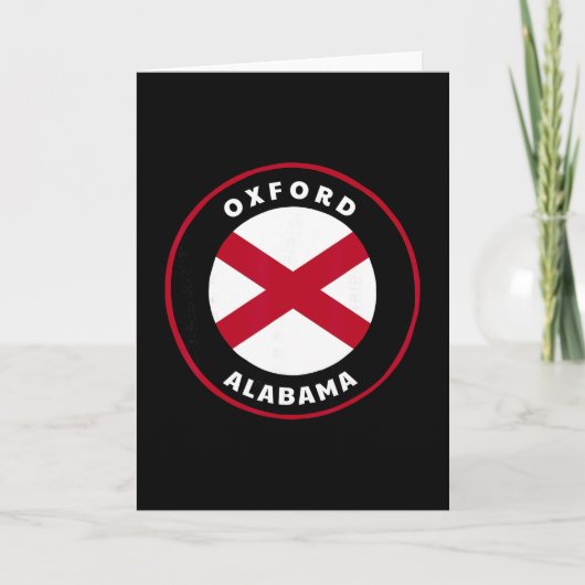 Oxford Alama Al State Flag Dge Vacation  Kaart (Voorkant)