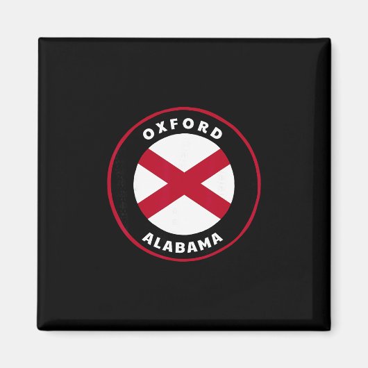 Oxford Alama Al State Flag Dge Vacation  Magneet (Voorkant)