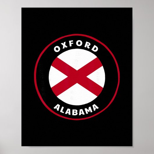Oxford Alama Al State Flag Dge Vacation Poster (Voorkant)