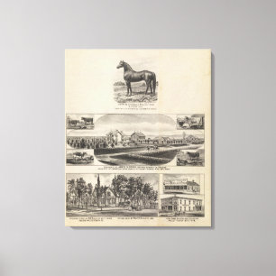 Oxford and Abilene Residences, Kansas Canvas Afdruk